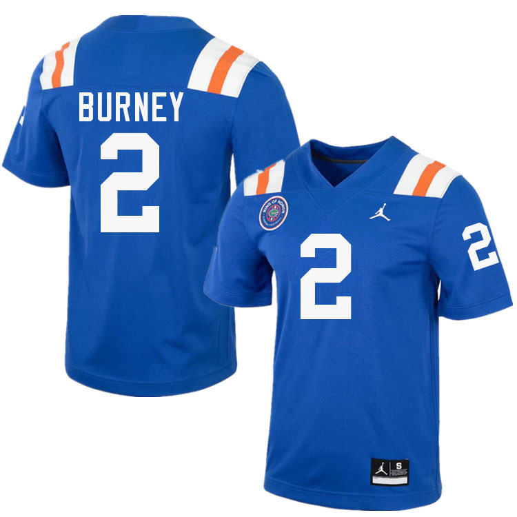 Amari Burney Florida Jersey,Florida Gators #2 Amari Burney Jersey Youth Uniforms-Throwback Royal